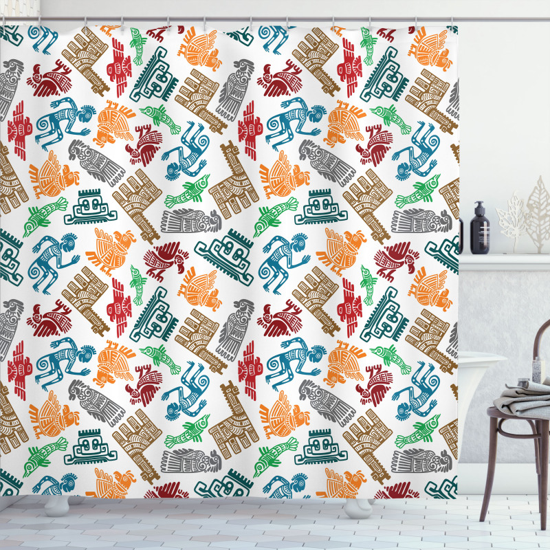 Mayan and Aztec Shower Curtain