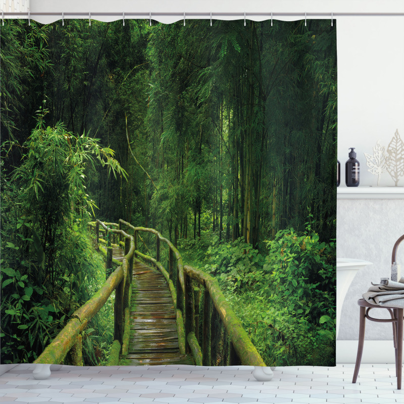 Tropical Thailand Forest Shower Curtain