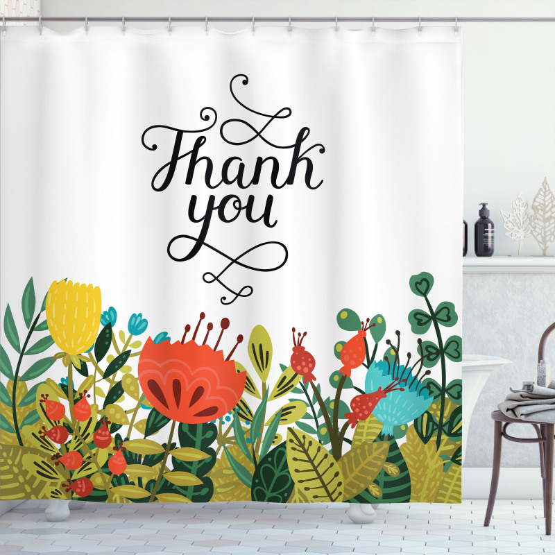 Hand Writing Thank You Shower Curtain