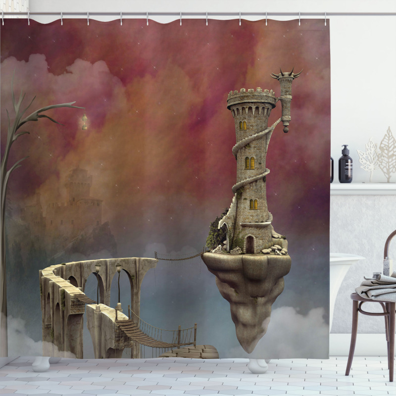 Fairy Medieval Castle Shower Curtain