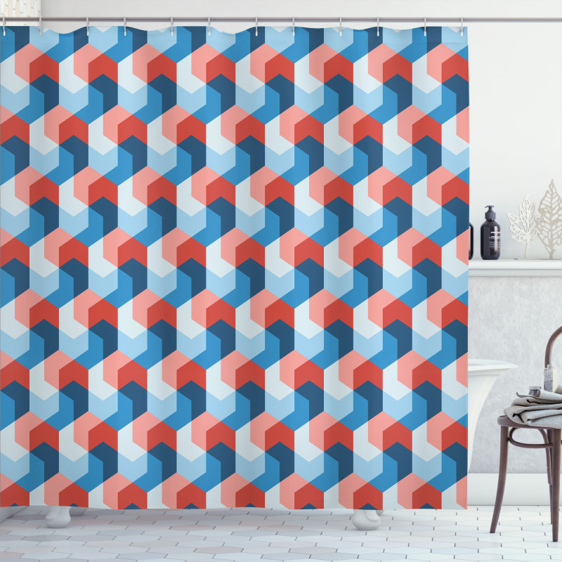 Mosaic Geometric Art Shower Curtain