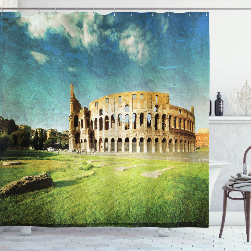 Italian Sunset Rome Shower Curtain