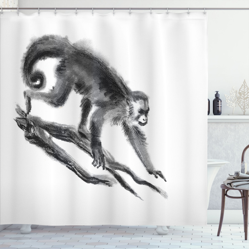 Exotic Jungle Monkey Shower Curtain