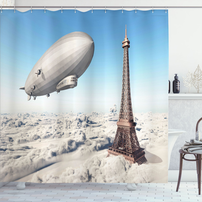 French Paris Eiffel Tower Shower Curtain