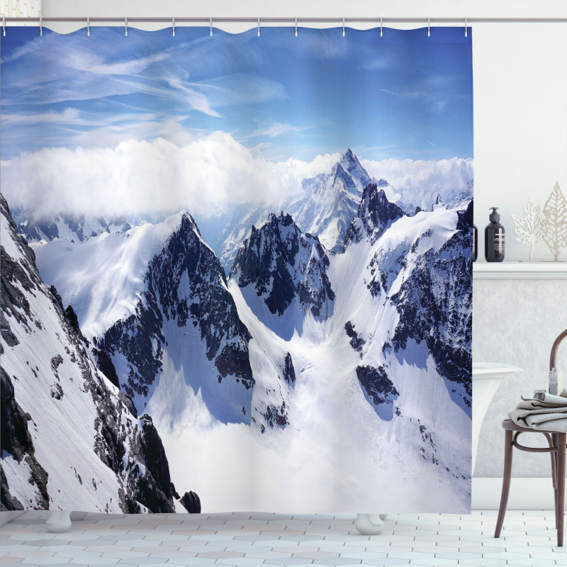 Mountain Peak Scenery Shower Curtain