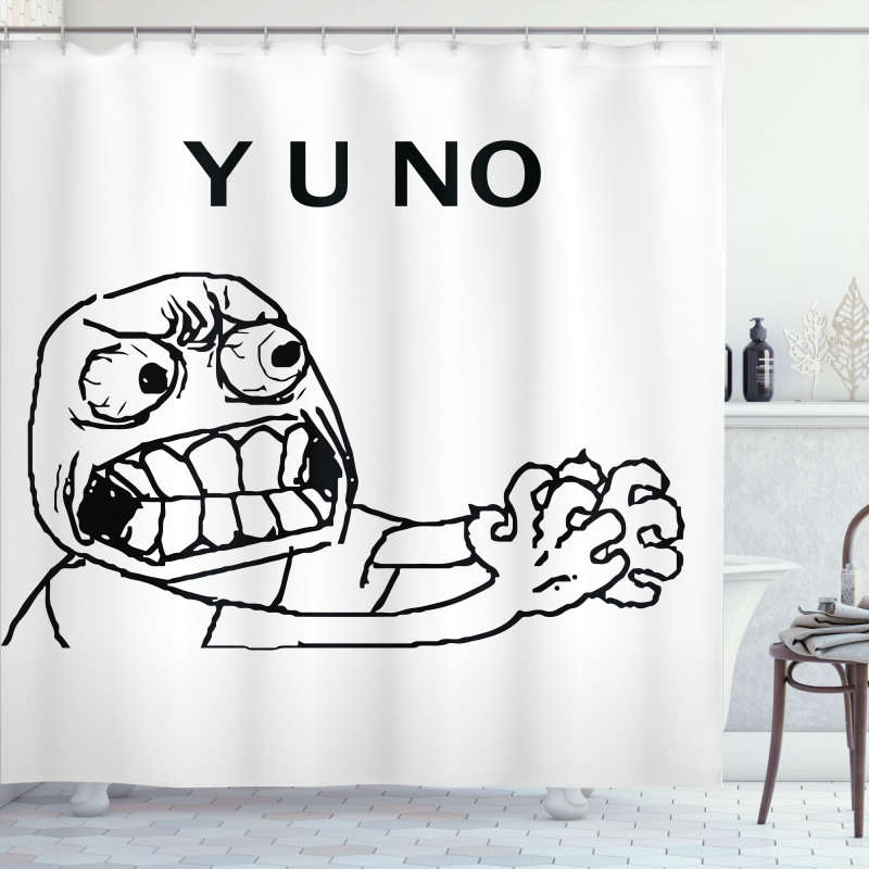 Hipster Mascot Meme Shower Curtain