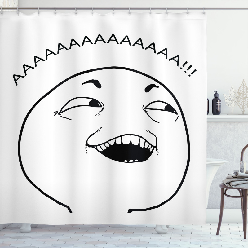 Happy Boy Meme Emojis Shower Curtain