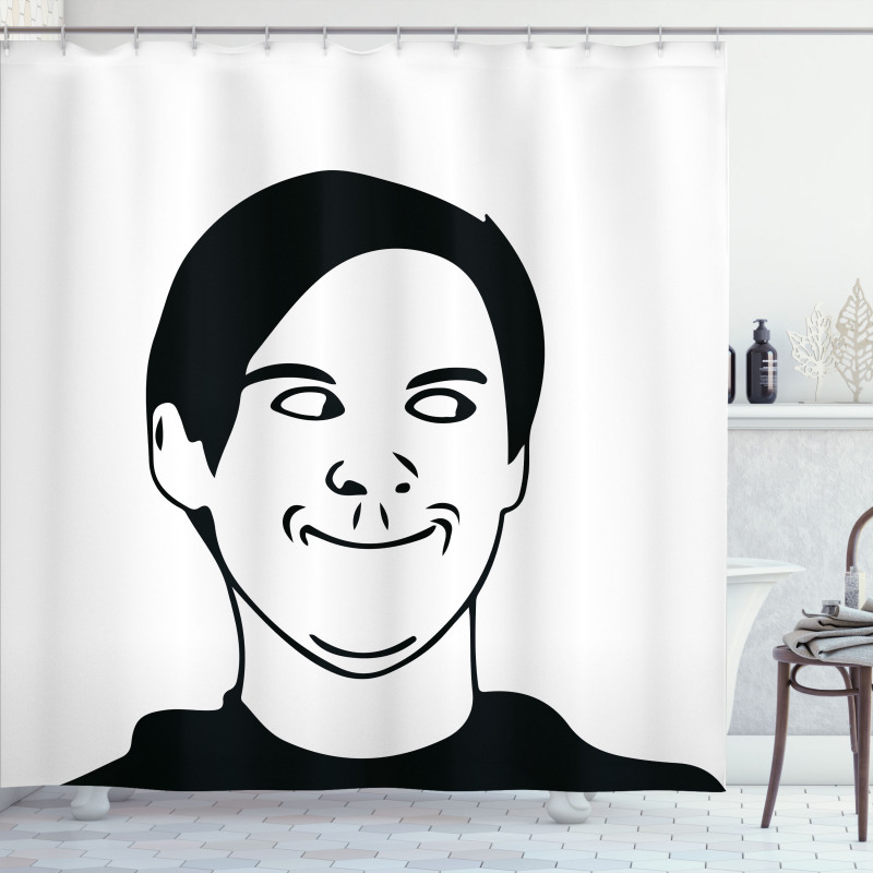 Oh Crap Troll Face Guy Shower Curtain