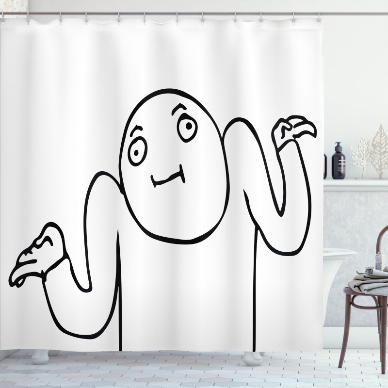 Whaever Guy Meme Sketchy Shower Curtain