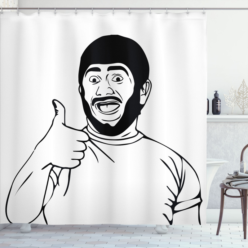 Nice Job Bro Thumbs Shower Curtain