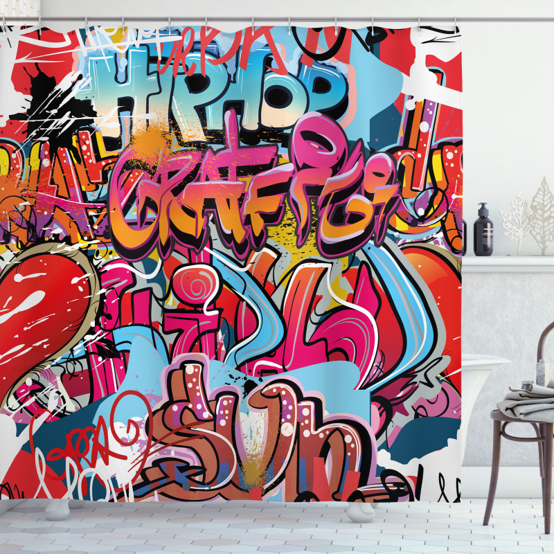 Hip Hop Street Art Shower Curtain