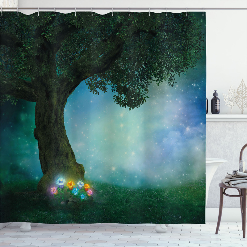 Forest Night Shower Curtain