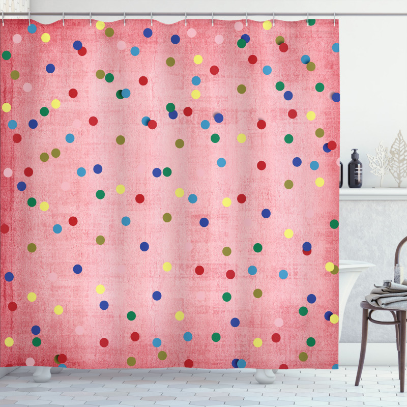 Geometric Circles Image Shower Curtain