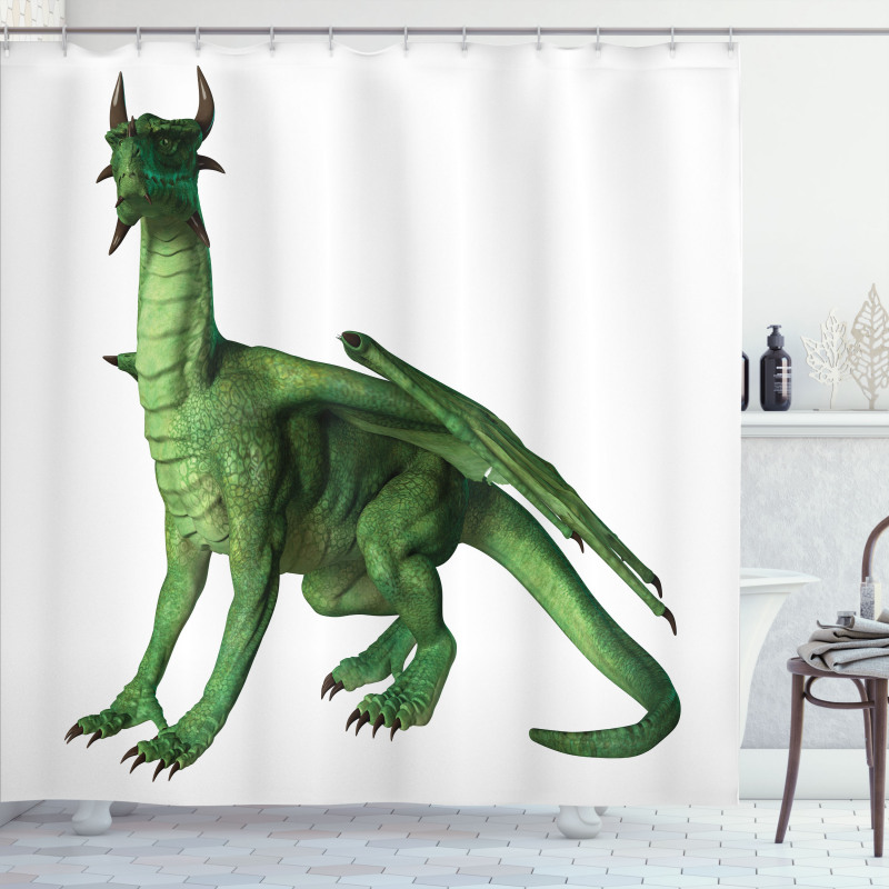 Ugly Standing Dragon Shower Curtain