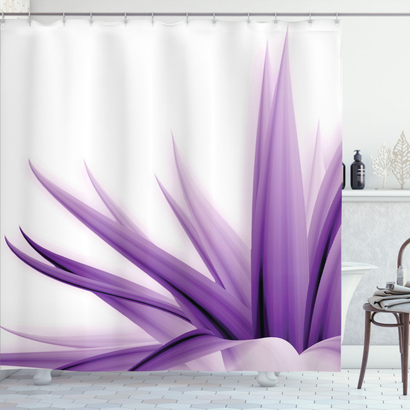 Purple Ombre Lotus Art Shower Curtain