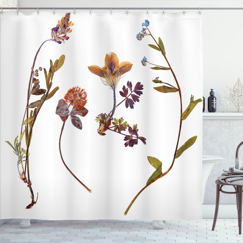 Lilacs Daisises Tulips Shower Curtain