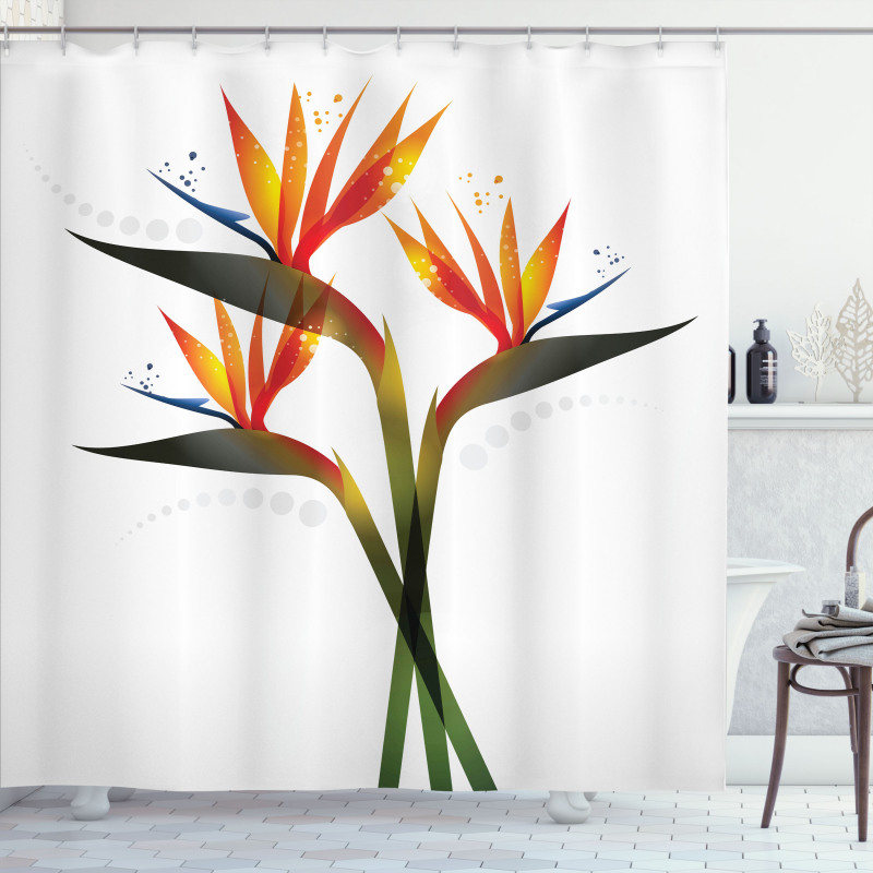 Ombre Tropical Garden Shower Curtain
