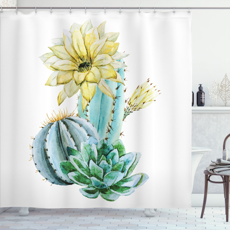 Plant Spikes Cactus Shower Curtain