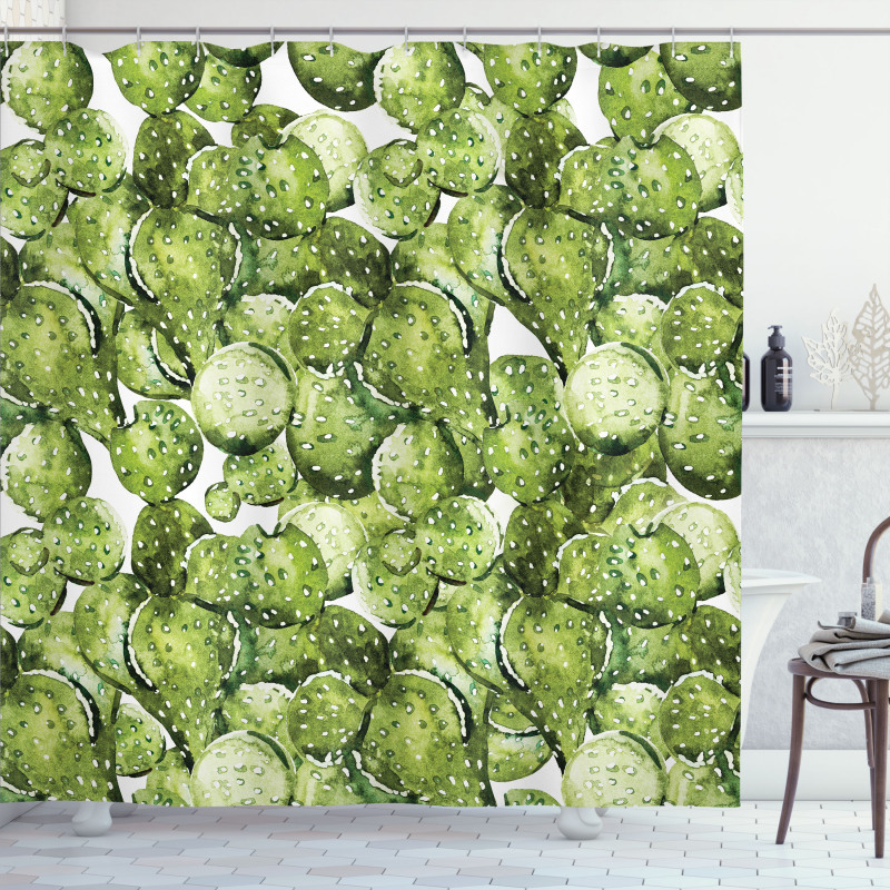 Sun Cactus Landscape Shower Curtain