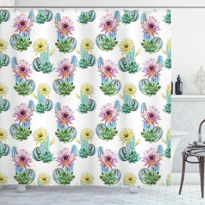 Mexican Plant Cactus Shower Curtain