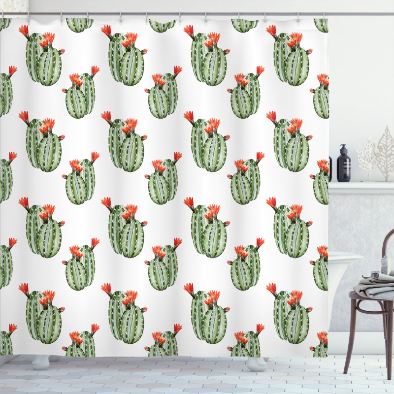 Cactus Plant Desert Shower Curtain