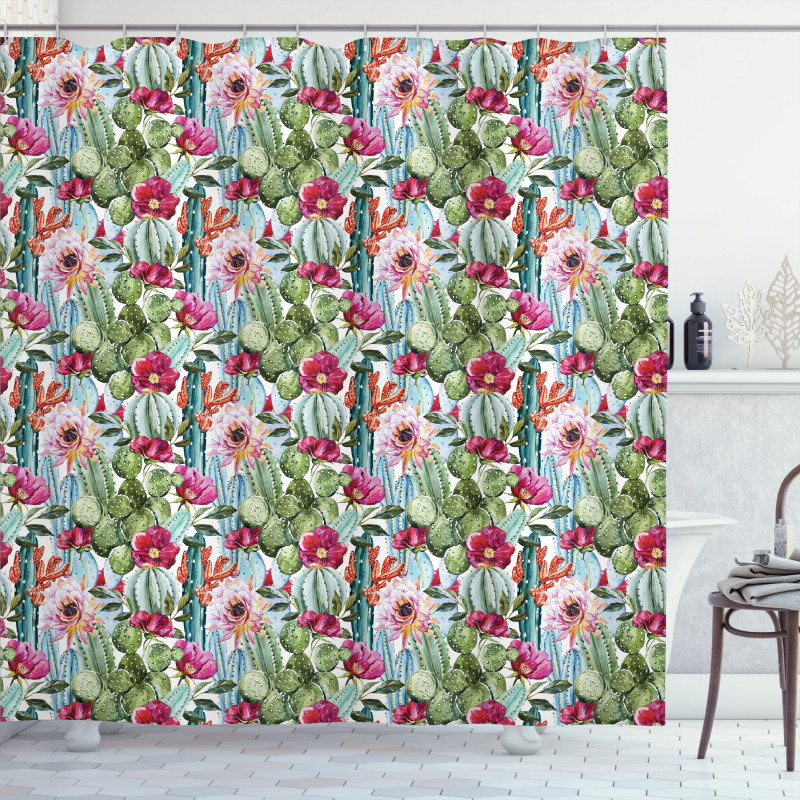 Botanic Cactus Desert Shower Curtain