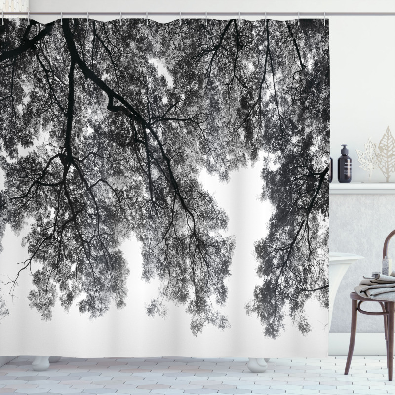 Tree Branches and Leaves Shower Curtain