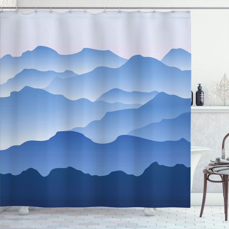 Nature Theme Silhouette Shower Curtain
