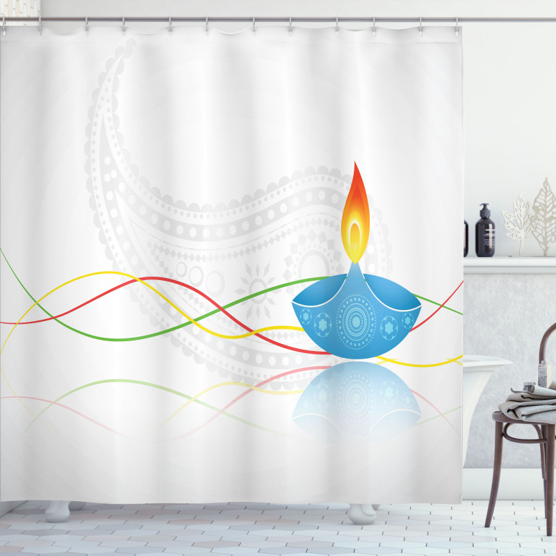 Modern Paisley Diwali Shower Curtain