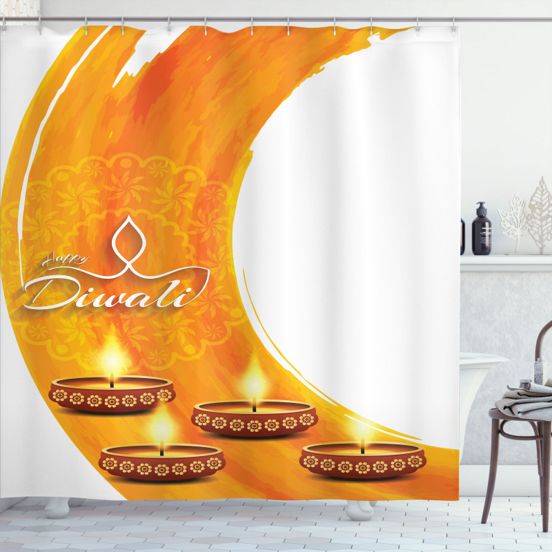 Diwali Candle Celebrate Shower Curtain