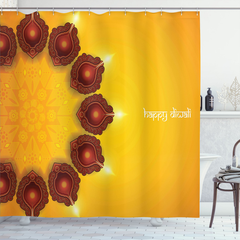 Candle Asian Shower Curtain