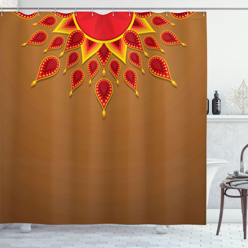 Oriental Paisley Design Shower Curtain