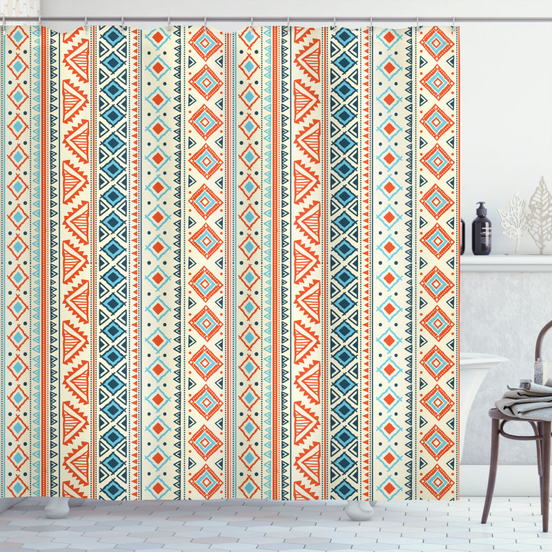 Mexican Aztec Pattern Shower Curtain
