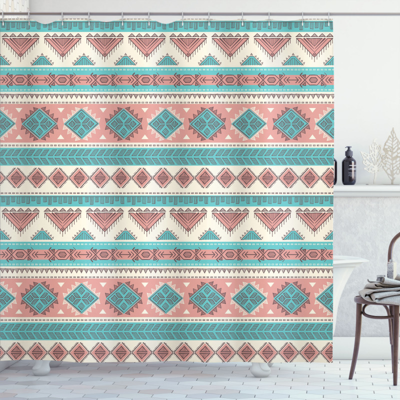 Aztec Art Style Shower Curtain