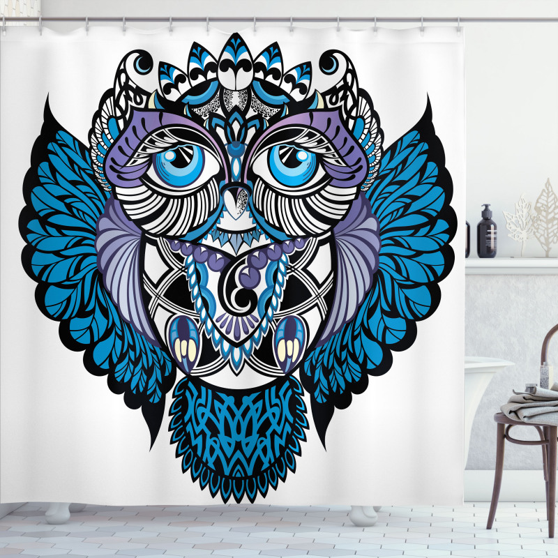 Owl Bird Animal Tattoo Shower Curtain