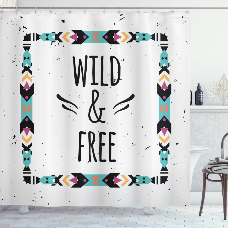 Geometric Boho Frame Shower Curtain