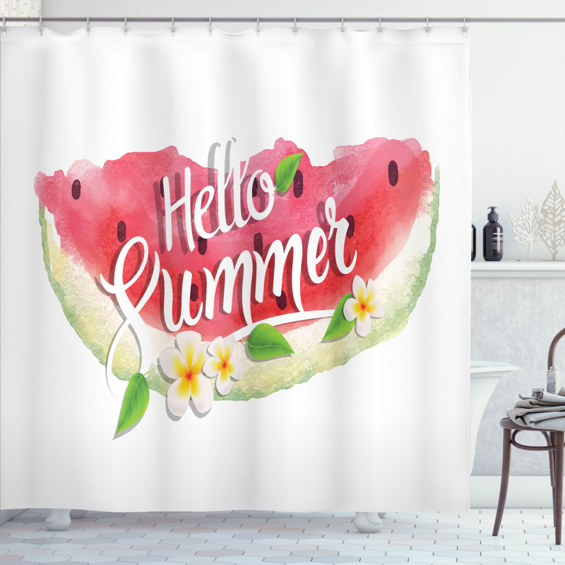 Summer Welcome Words Shower Curtain