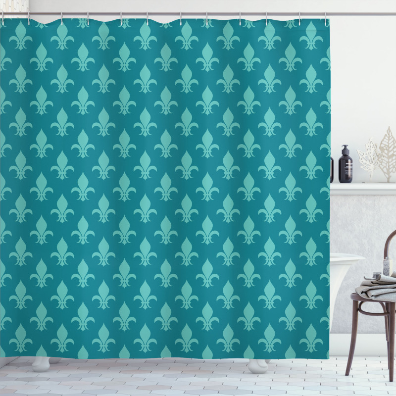 Retro Damask Pattern Shower Curtain