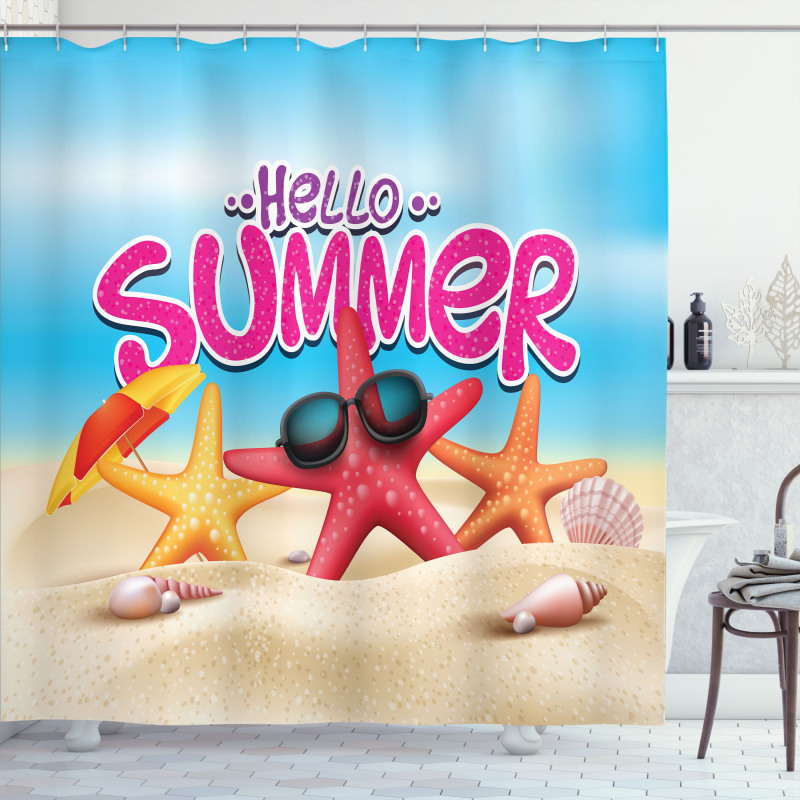 Inspirational Beach Shower Curtain