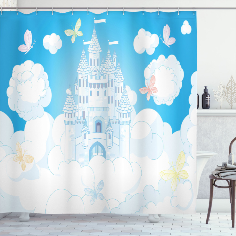 Castle Butterfly Shower Curtain