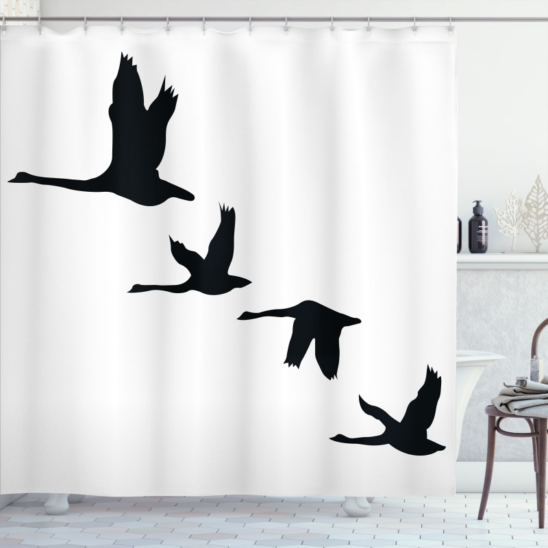 Group of Flying Birds Shower Curtain
