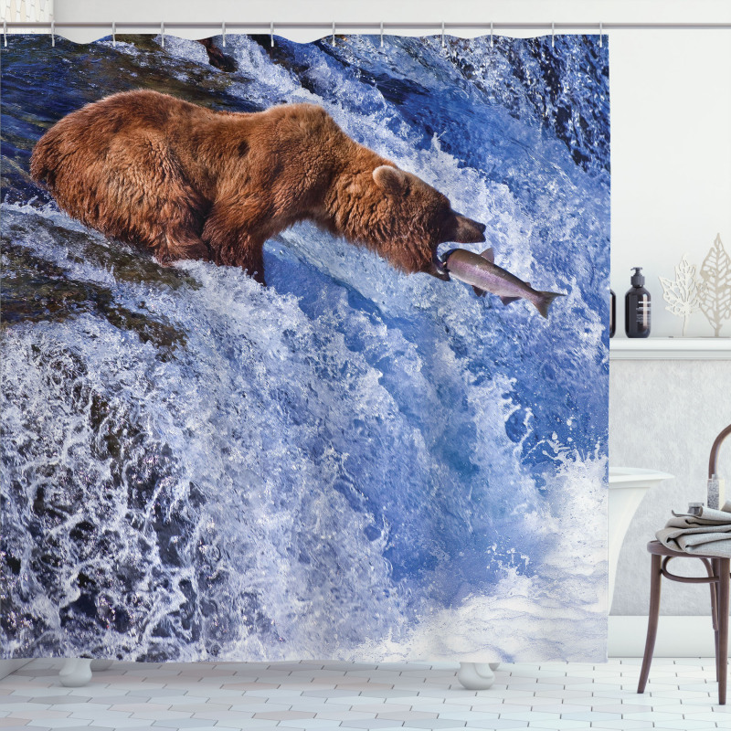 Grizzly Bear at Katmai Shower Curtain