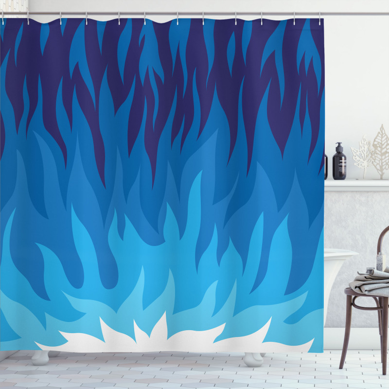 Abstract Gas Flame Fire Shower Curtain