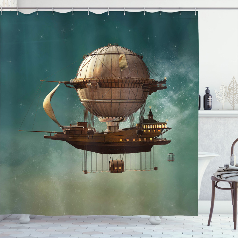 Surreal Space Scenery Shower Curtain