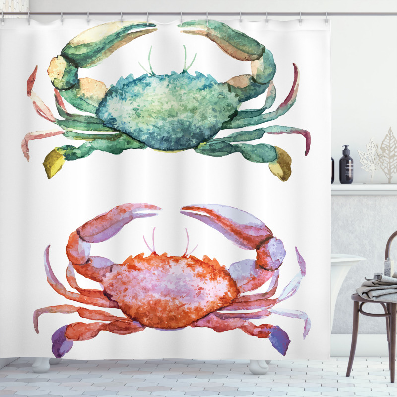 Sea Animals Theme Shower Curtain