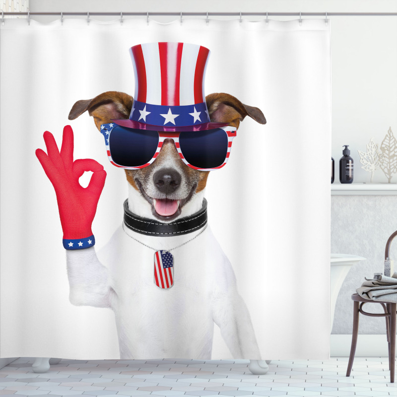 Jack Russell Dog Shower Curtain