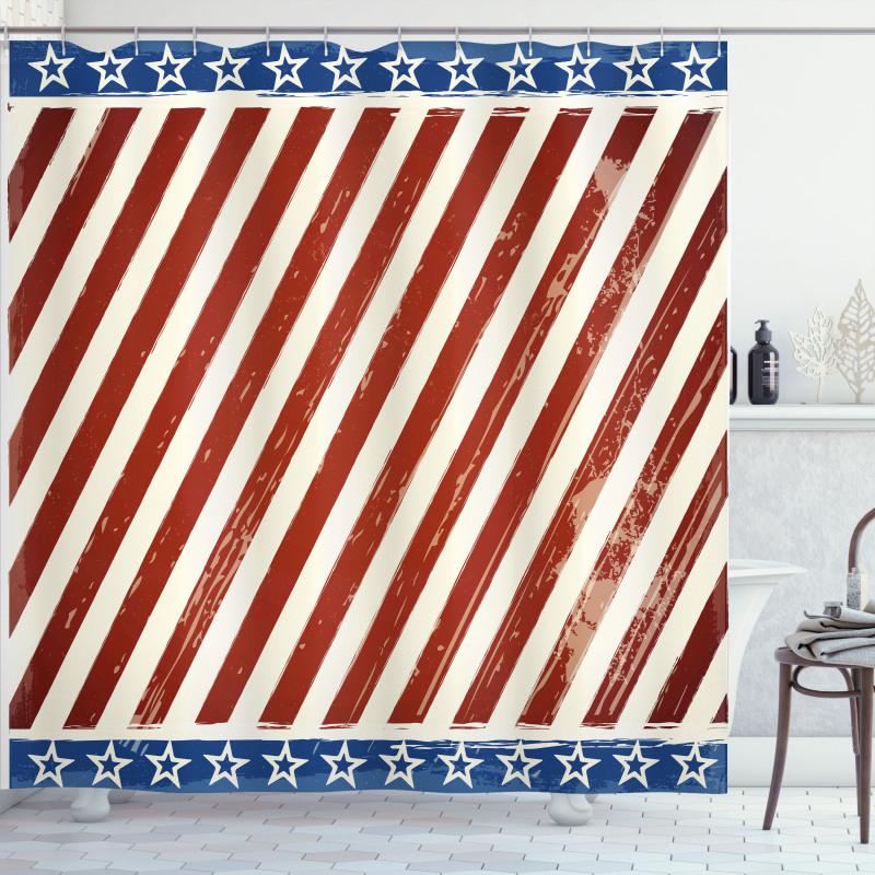 Old Glory Stripes Shower Curtain