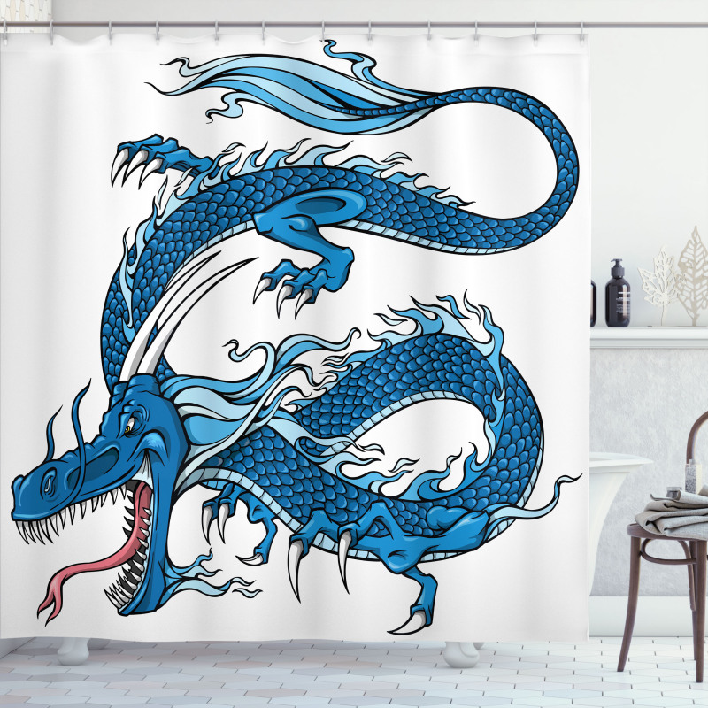 Dragon Myth Creature Shower Curtain