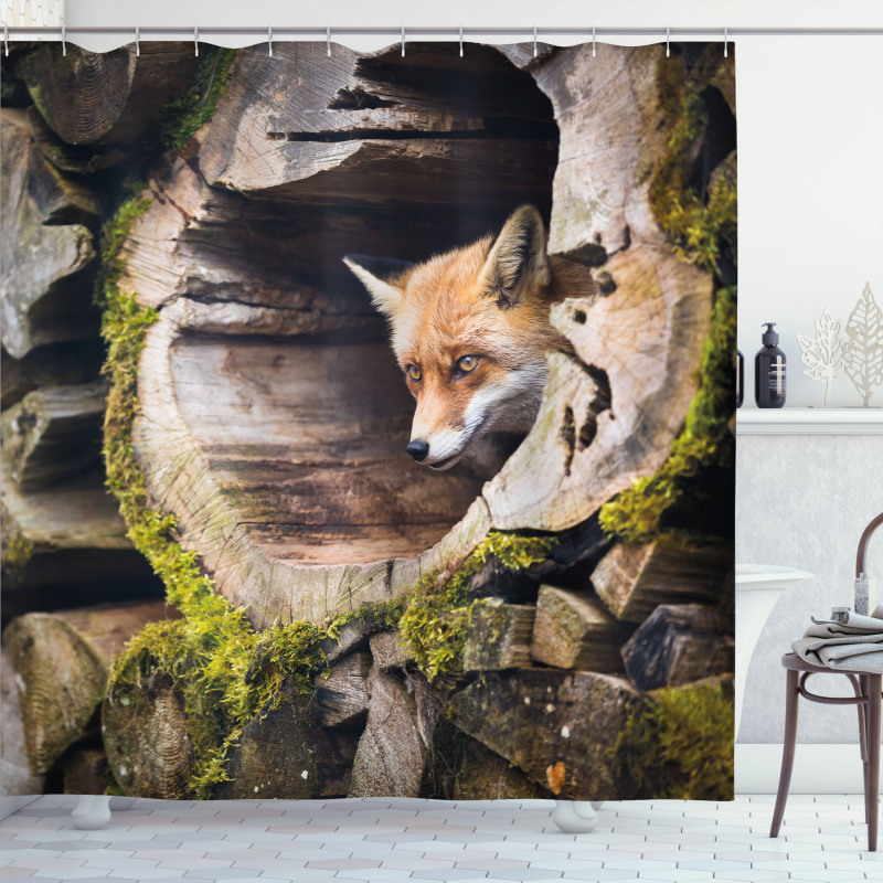 Nature Wild Fox Forest Shower Curtain