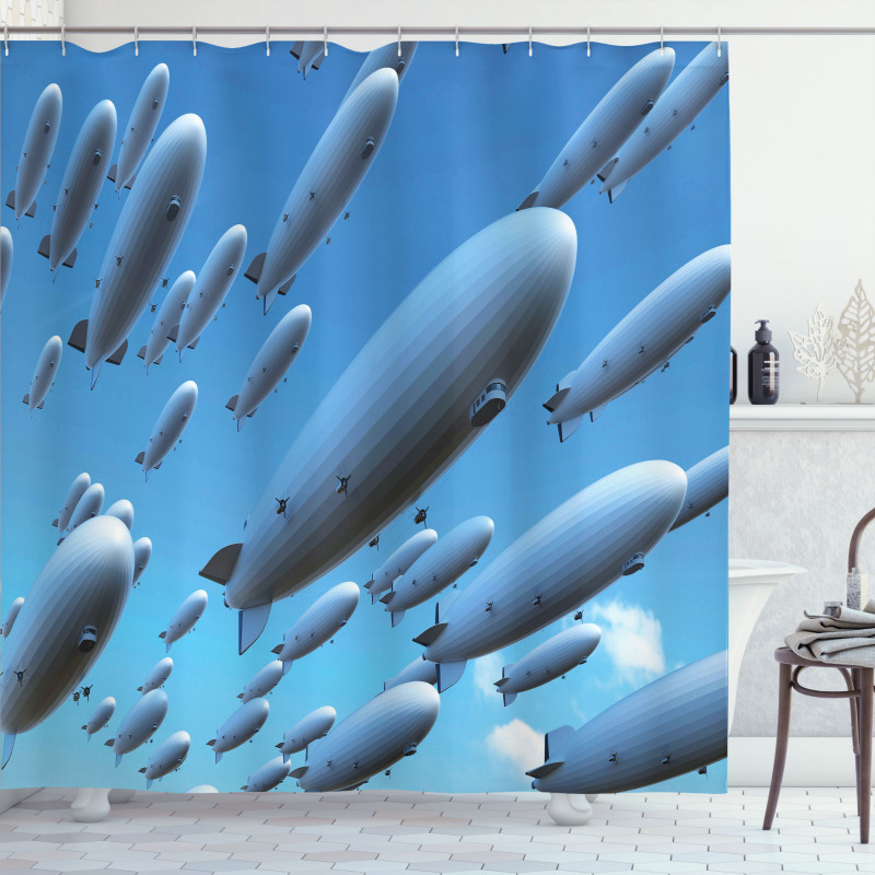 Sky Aviation Flight Shower Curtain